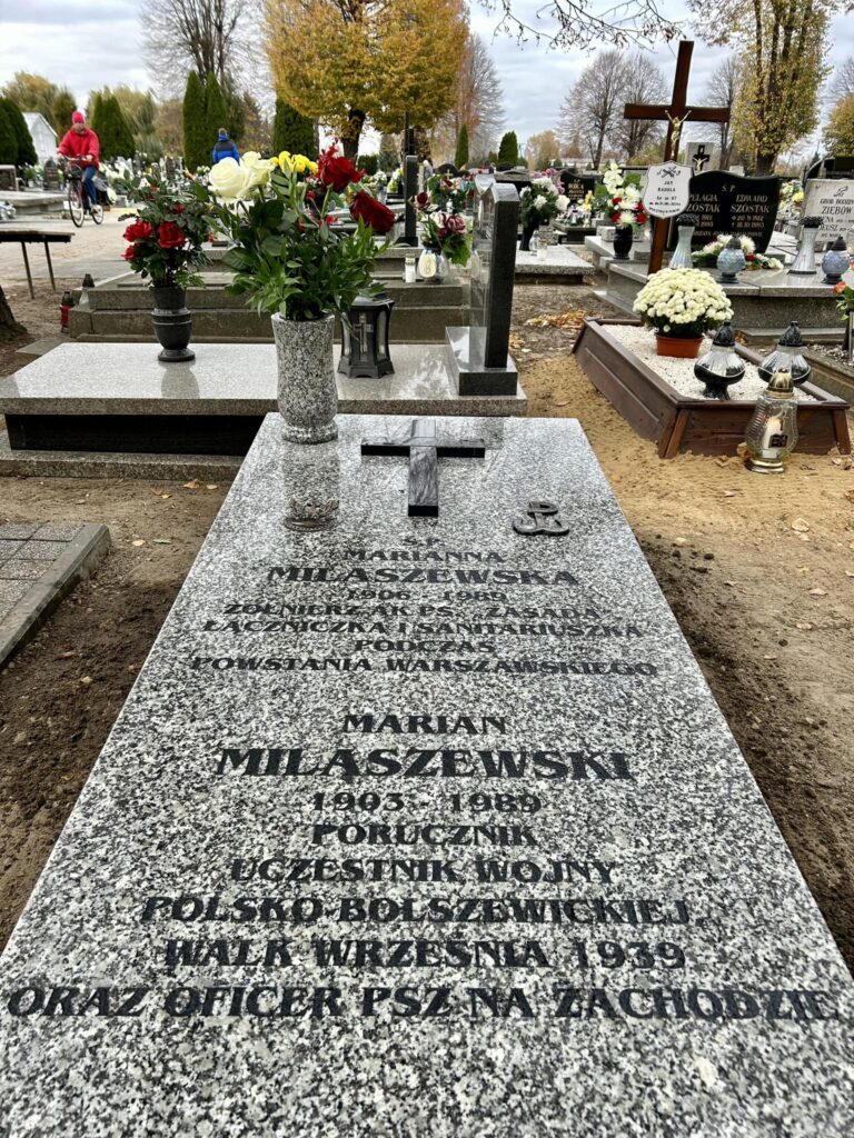 nowy nagrobek Milaszewskich
